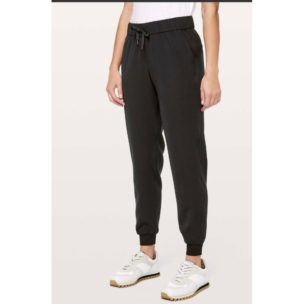 Lululemon On The‎ Fly Jogger Black Luxtreme  Womens Size 12 Activewear Travel